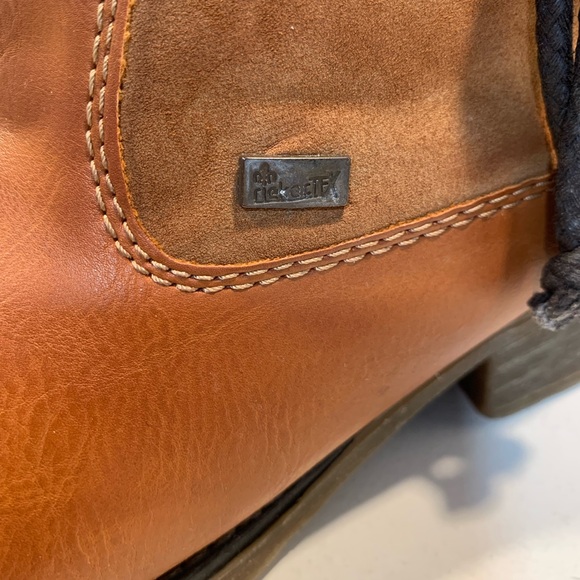 Rieker Fee 88 Womens Ankle Boot Brown Size 8.5 Leather Western Casual Preppy - Picture 2 of 10